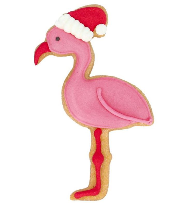 Weihnachts Flamingo Ausstecher Edelstahl  10cm